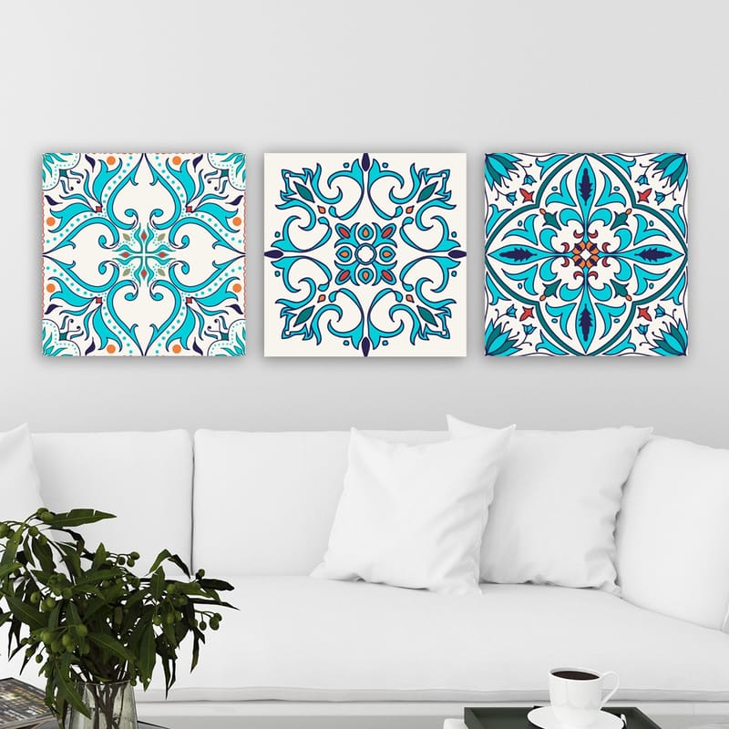 Dekorativ Canvasbilde 3-Deler 30x30 cm - Flerfarget - Innredning - Bilder & kunst - Lerretsbilder