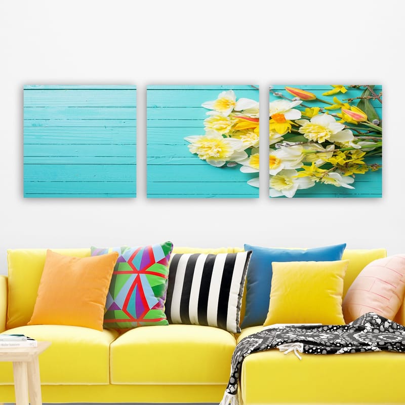 Dekorativ Canvasbilde 3-Deler 30x30 cm - Flerfarget - Innredning - Bilder & kunst - Lerretsbilder