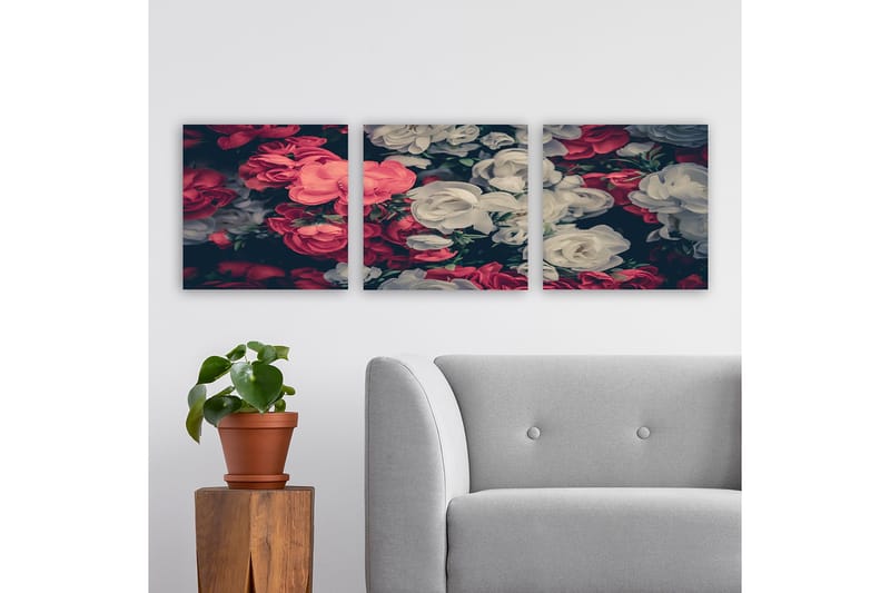 Dekorativ Canvasbilde 3-Deler 30x30 cm - Flerfarget - Innredning - Bilder & kunst - Lerretsbilder