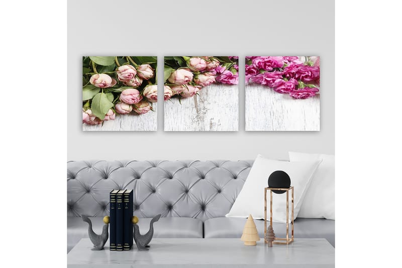 Dekorativ Canvasbilde 3-Deler 30x30 cm - Flerfarget - Innredning - Bilder & kunst - Lerretsbilder