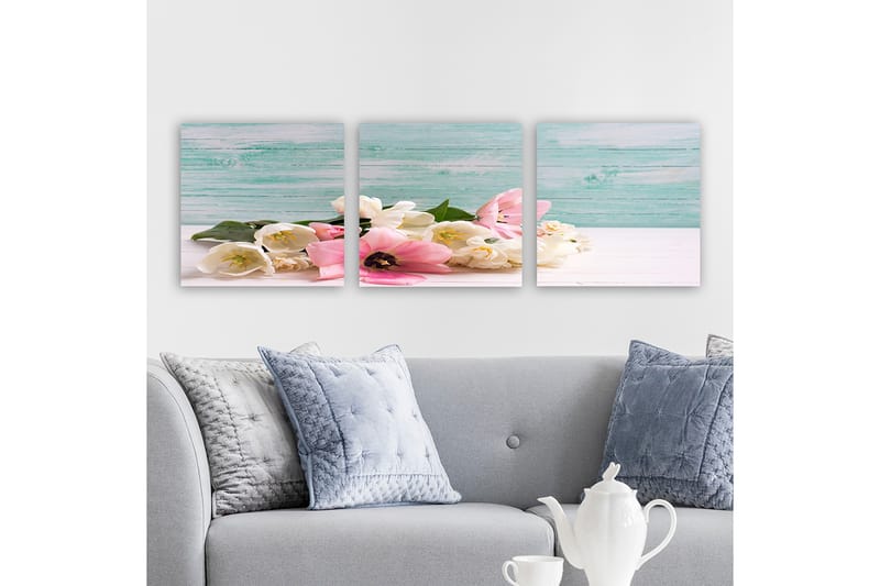 Dekorativ Canvasbilde 3-Deler 30x30 cm - Flerfarget - Innredning - Bilder & kunst - Lerretsbilder