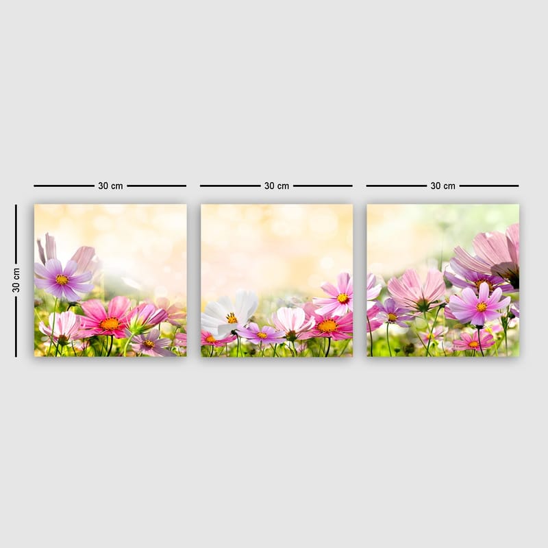 Dekorativ Canvasbilde 3-Deler 30x30 cm - Flerfarget - Innredning - Bilder & kunst - Lerretsbilder