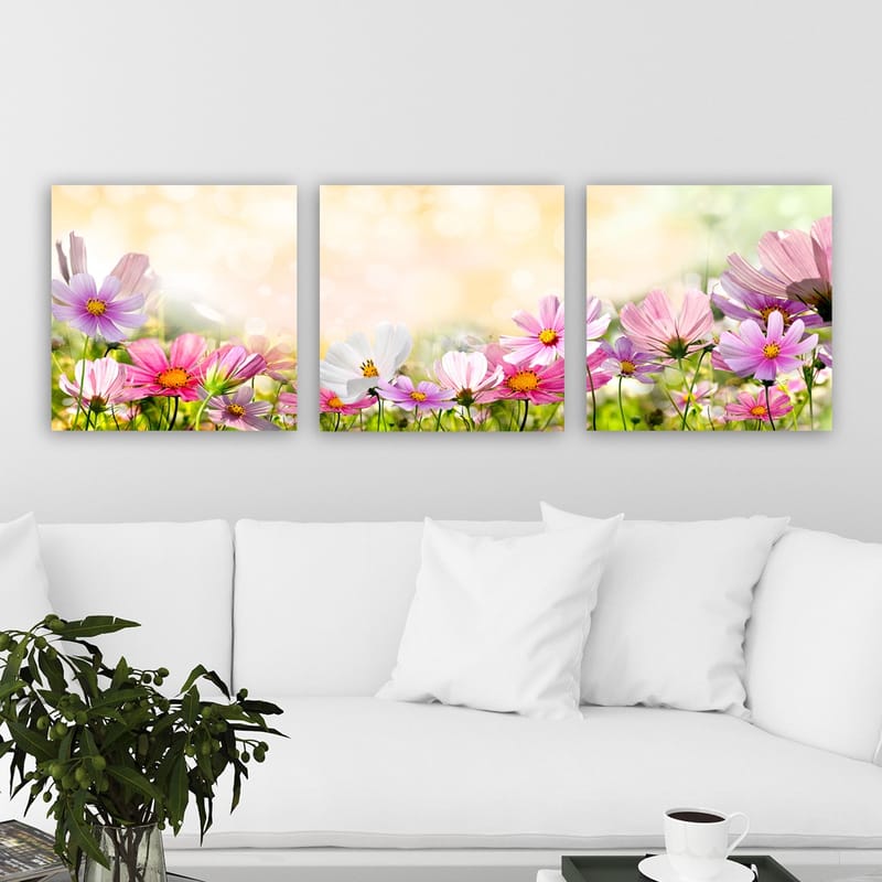 Dekorativ Canvasbilde 3-Deler 30x30 cm - Flerfarget - Innredning - Bilder & kunst - Lerretsbilder