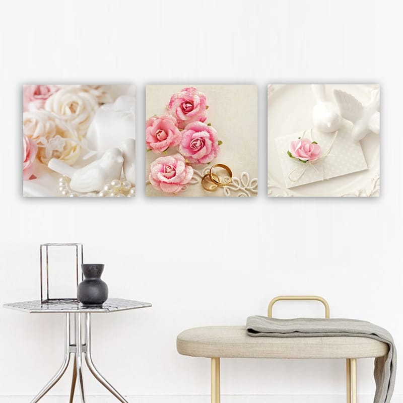 Dekorativ Canvasbilde 3-Deler 30x30 cm - Flerfarget - Innredning - Bilder & kunst - Lerretsbilder