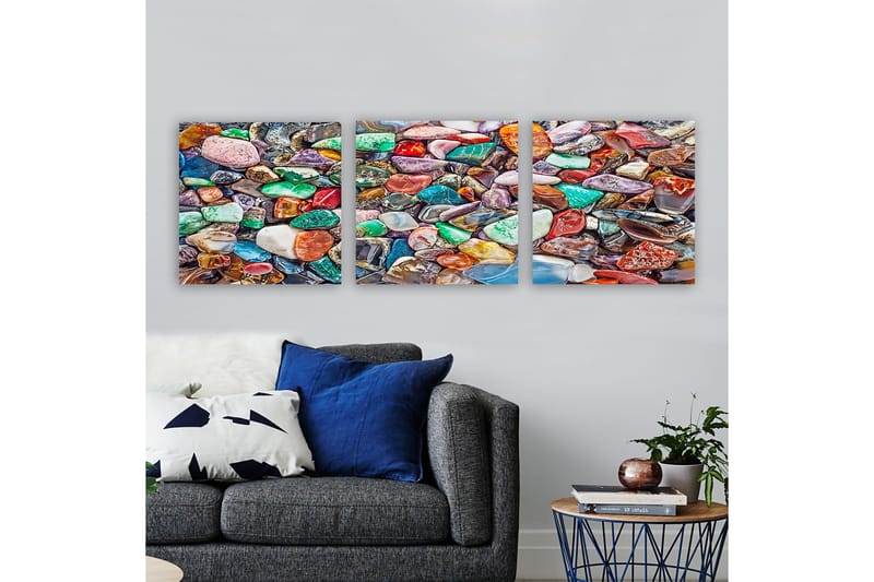 Dekorativ Canvasbilde 3-Deler 30x30 cm - Flerfarget - Innredning - Bilder & kunst - Lerretsbilder