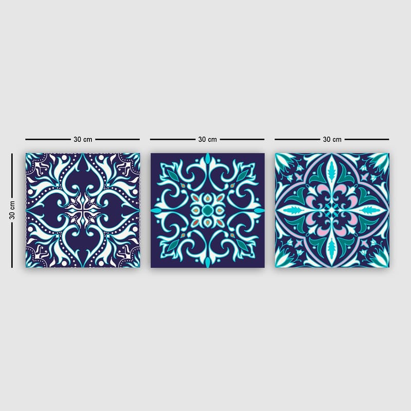 Dekorativ Canvasbilde 3-Deler 30x30 cm - Flerfarget - Innredning - Bilder & kunst - Lerretsbilder
