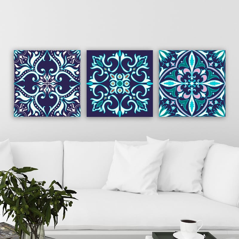 Dekorativ Canvasbilde 3-Deler 30x30 cm - Flerfarget - Innredning - Bilder & kunst - Lerretsbilder