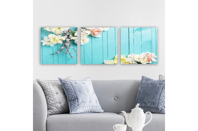 Dekorativ Canvasbilde 3-Deler 30x30 cm - Flerfarget - Innredning - Bilder & kunst - Lerretsbilder