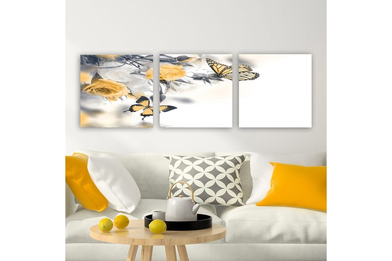 Dekorativ Canvasbilde 3-Deler 30x30 cm - Flerfarget - Innredning - Bilder & kunst - Lerretsbilder