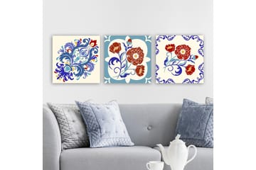 Dekorativ Canvasbilde 3-Deler 30x30 cm - Flerfarget - Innredning - Bilder & kunst - Lerretsbilder