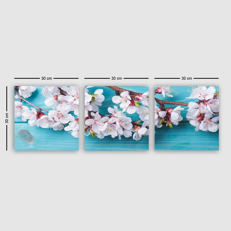 Dekorativ Canvasbilde 3-Deler 30x30 cm - Flerfarget - Innredning - Bilder & kunst - Lerretsbilder