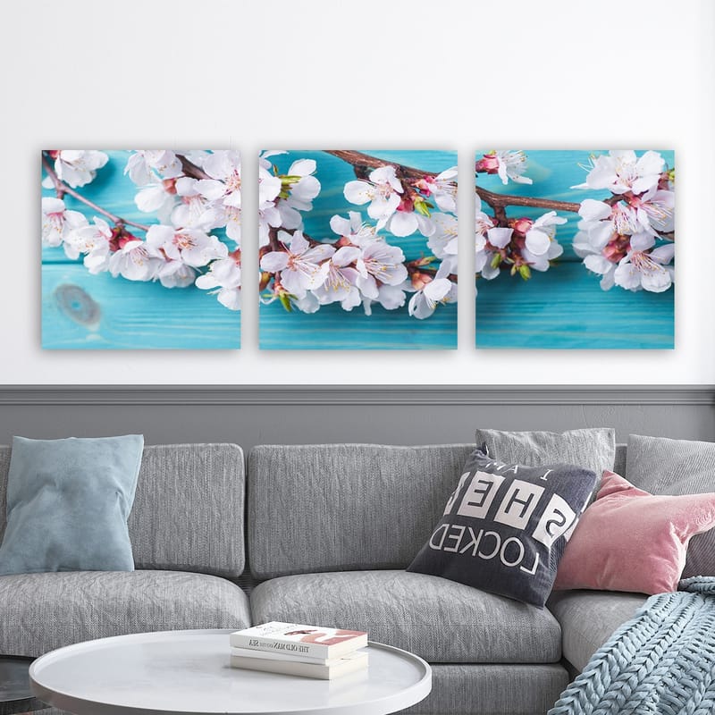 Dekorativ Canvasbilde 3-Deler 30x30 cm - Flerfarget - Innredning - Bilder & kunst - Lerretsbilder
