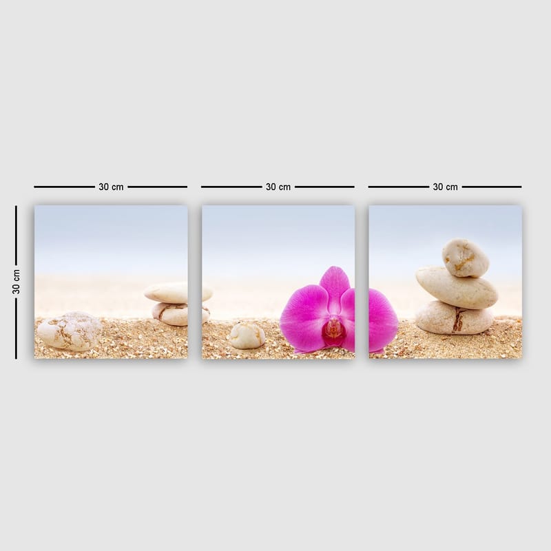 Dekorativ Canvasbilde 3-Deler 30x30 cm - Flerfarget - Innredning - Bilder & kunst - Lerretsbilder