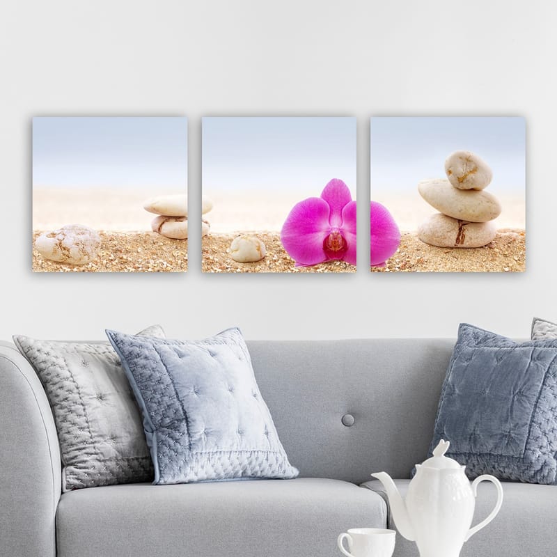 Dekorativ Canvasbilde 3-Deler 30x30 cm - Flerfarget - Innredning - Bilder & kunst - Lerretsbilder