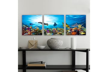 Dekorativ Canvasbilde 3-Deler 30x30 cm - Flerfarget - Innredning - Bilder & kunst - Lerretsbilder
