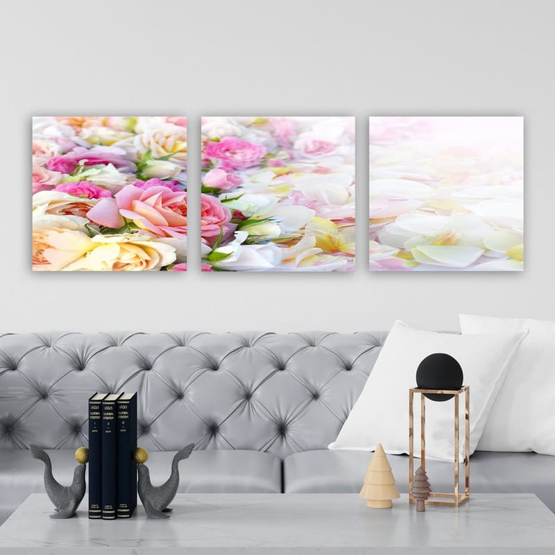 Dekorativ Canvasbilde 3-Deler 30x30 cm - Flerfarget - Innredning - Bilder & kunst - Lerretsbilder