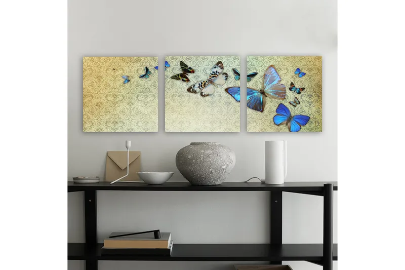 Dekorativ Canvasbilde 3-Deler 30x30 cm, Flerfarget