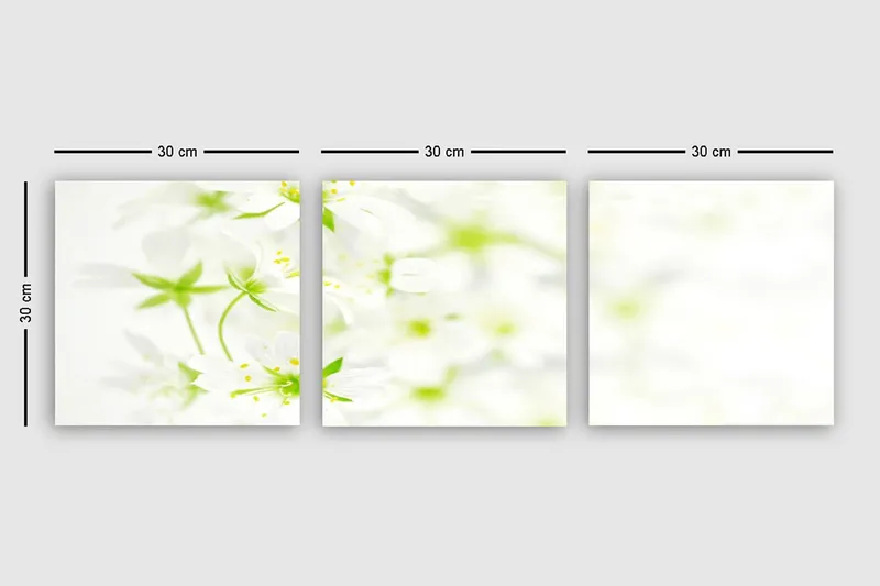 Dekorativ Canvasbilde 3-Deler 30x30 cm - Flerfarget - Innredning - Bilder & kunst - Lerretsbilder