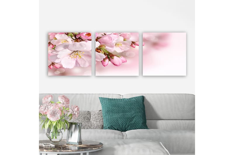 Dekorativ Canvasbilde 3-Deler 30x30 cm, Flerfarget