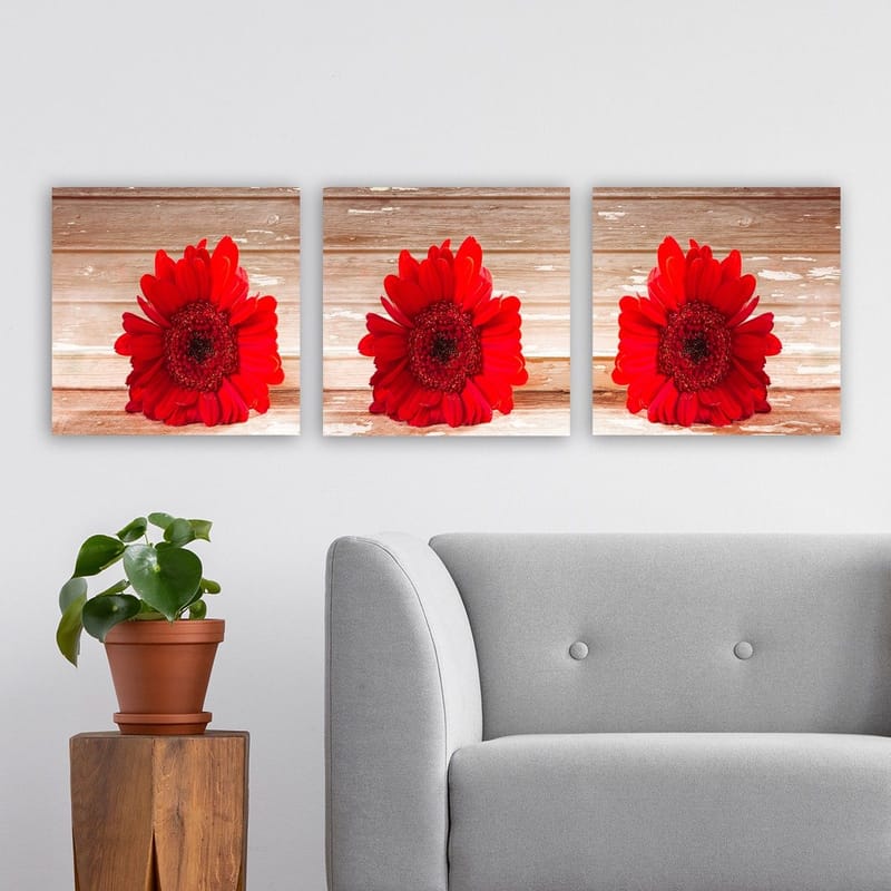 Dekorativ Canvasbilde 3-Deler 30x30 cm - Flerfarget - Innredning - Bilder & kunst - Lerretsbilder