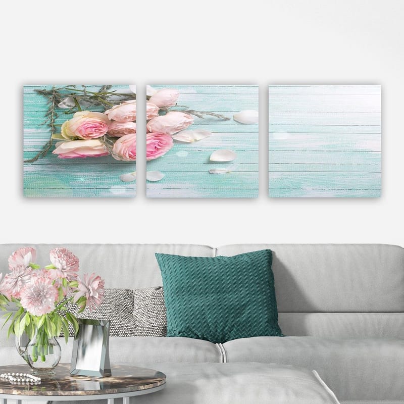 Dekorativ Canvasbilde 3-Deler 30x30 cm - Flerfarget - Innredning - Bilder & kunst - Lerretsbilder