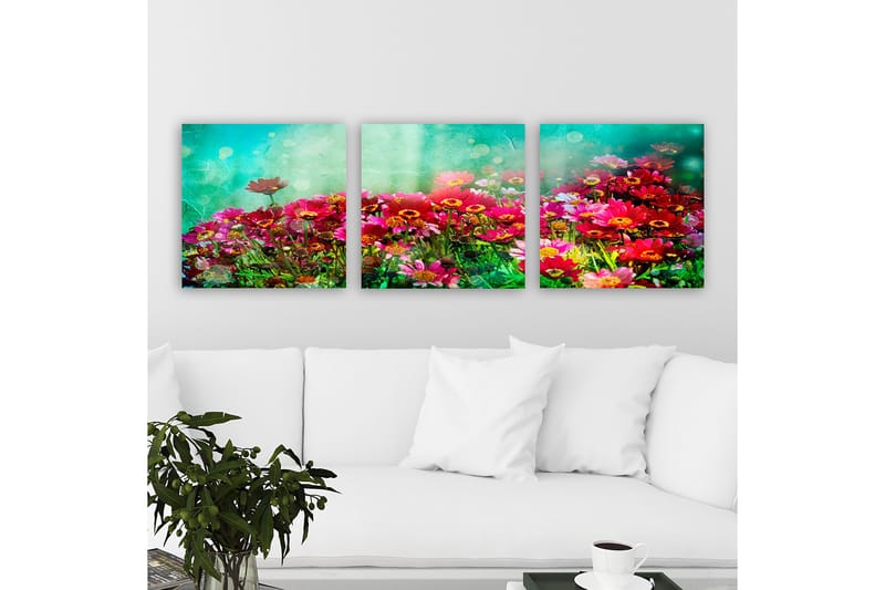 Dekorativ Canvasbilde 3-Deler 30x30 cm, Flerfarget