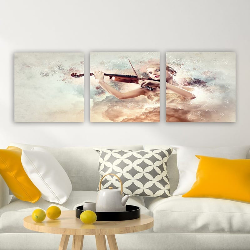 Dekorativ Canvasbilde 3-Deler 30x30 cm - Flerfarget - Innredning - Bilder & kunst - Lerretsbilder