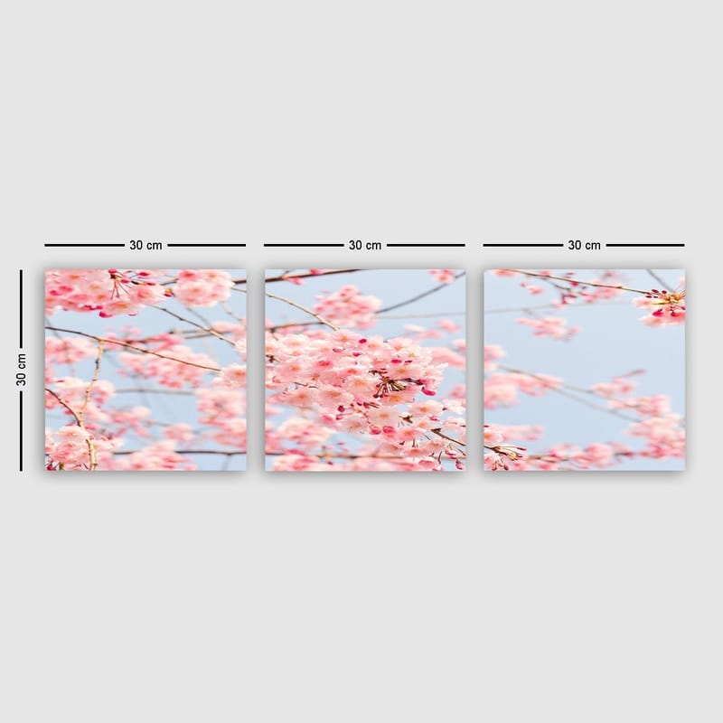 Dekorativ Canvasbilde 3-Deler 30x30 cm - Flerfarget - Innredning - Bilder & kunst - Lerretsbilder