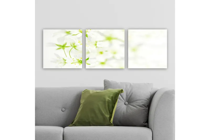 Dekorativ Canvasbilde 3-Deler 30x30 cm, Flerfarget