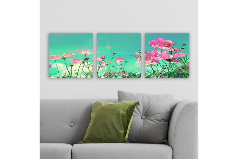 Dekorativ Canvasbilde 3-Deler 30x30 cm, Flerfarget