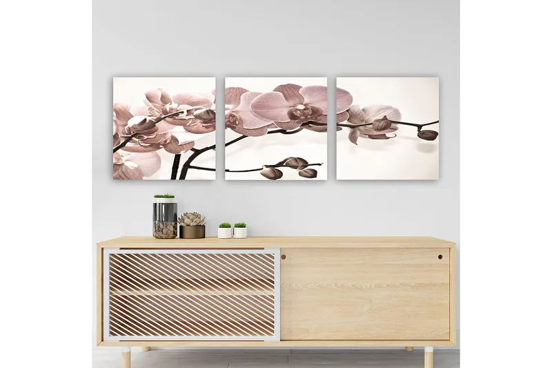 Dekorativ Canvasbilde 3-Deler 30x30 cm, Flerfarget