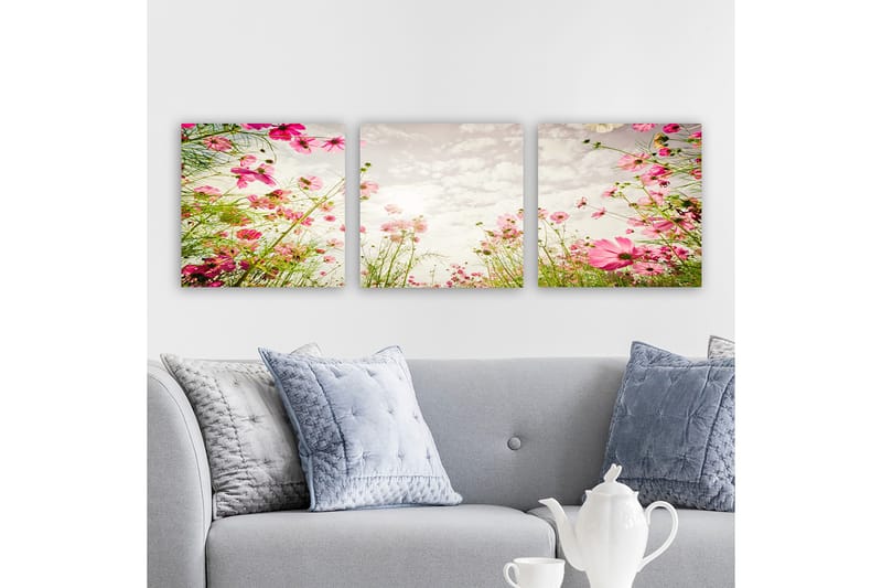 Dekorativ Canvasbilde 3-Deler 30x30 cm, Flerfarget