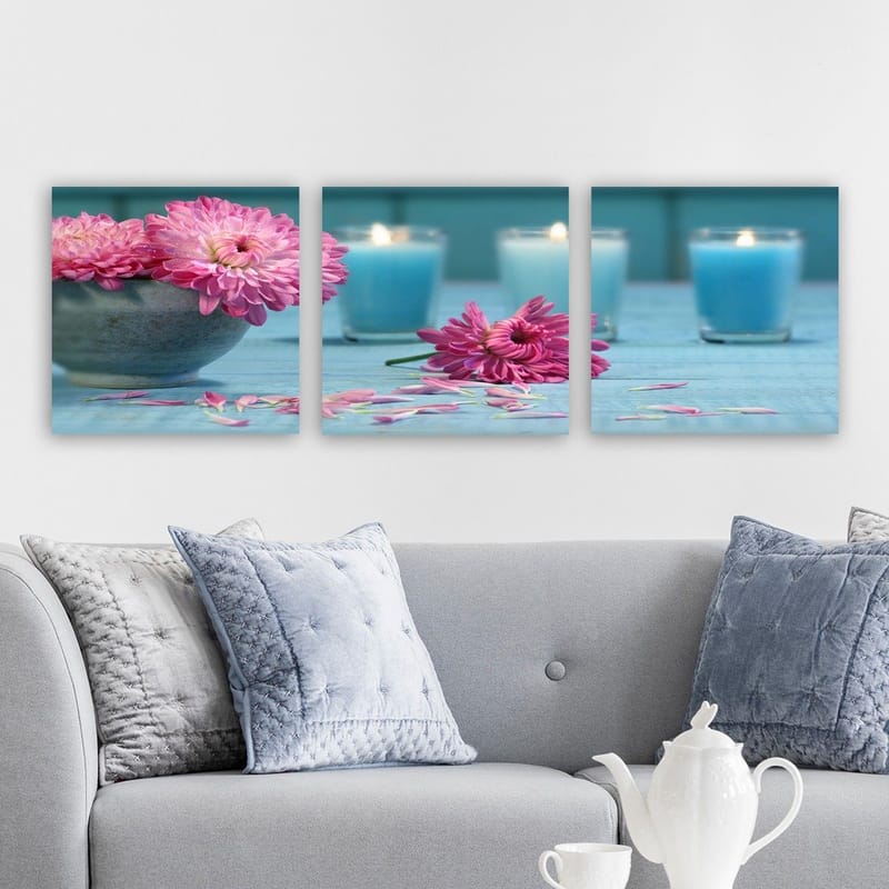 Dekorativ Canvasbilde 3-Deler 30x30 cm - Flerfarget - Innredning - Bilder & kunst - Lerretsbilder