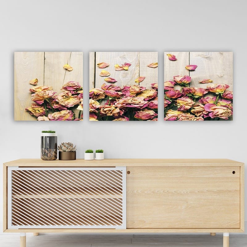 Dekorativ Canvasbilde 3-Deler 30x30 cm - Flerfarget - Innredning - Bilder & kunst - Lerretsbilder