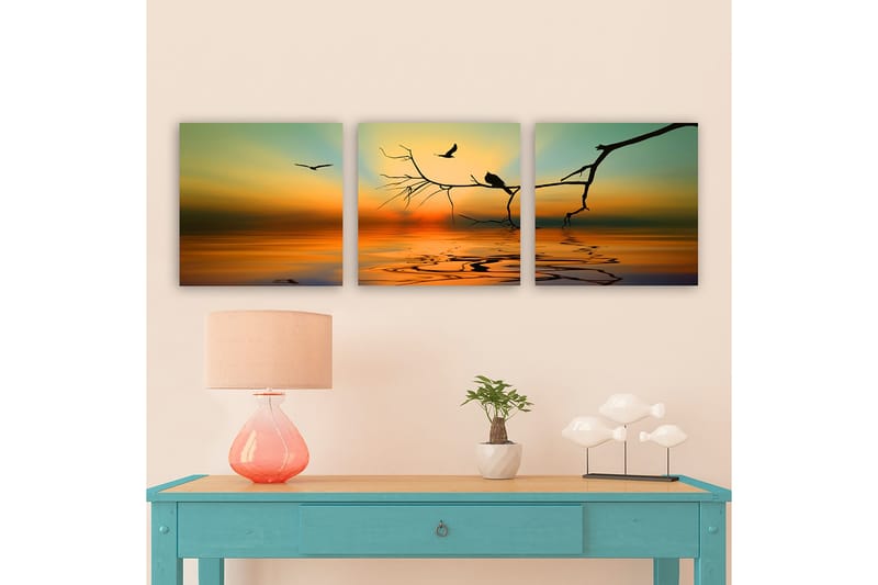 Dekorativ Canvasbilde 3-Deler 30x30 cm, Flerfarget
