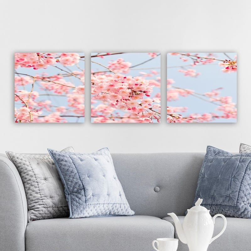 Dekorativ Canvasbilde 3-Deler 30x30 cm - Flerfarget - Innredning - Bilder & kunst - Lerretsbilder