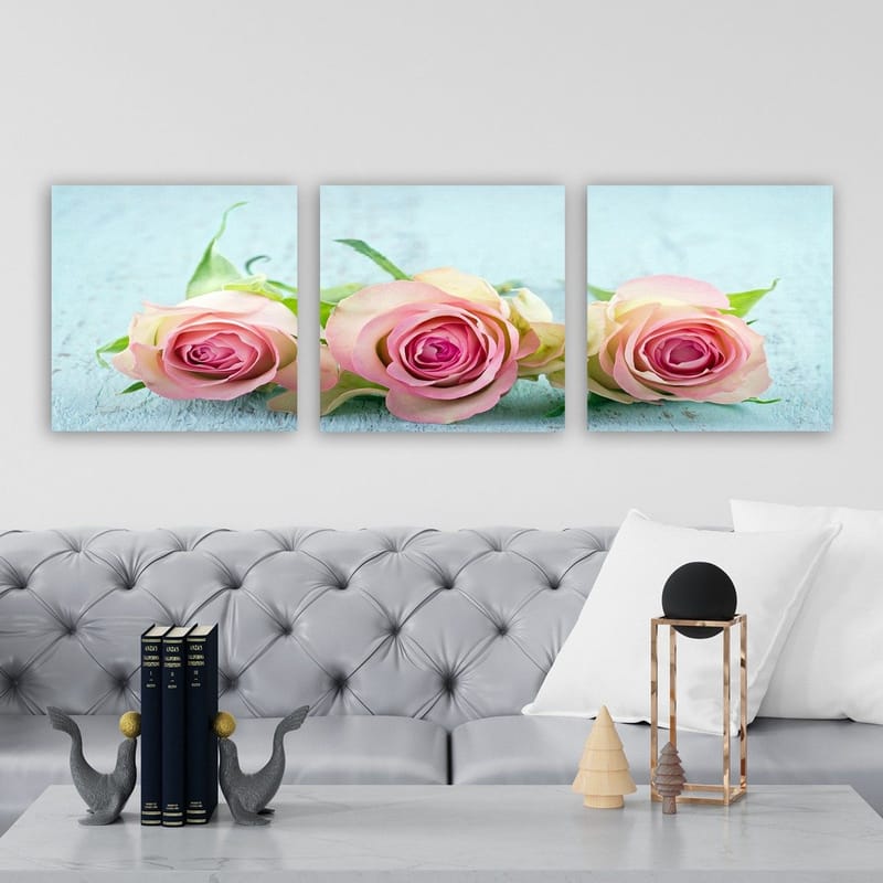 Dekorativ Canvasbilde 3-Deler 30x30 cm - Flerfarget - Innredning - Bilder & kunst - Lerretsbilder