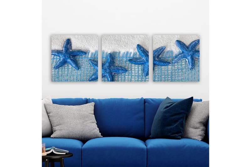 Dekorativ Canvasbilde 3-Deler 30x30 cm, Flerfarget