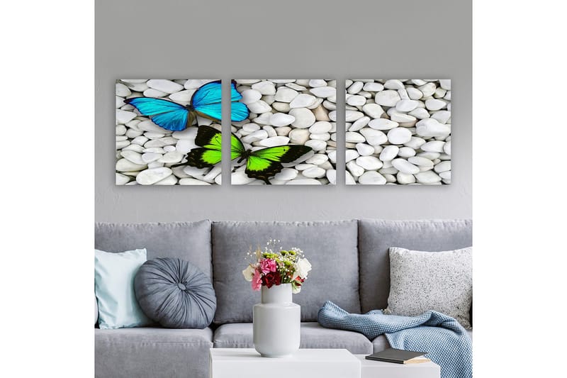 Dekorativ Canvasbilde 3-Deler 30x30 cm, Flerfarget