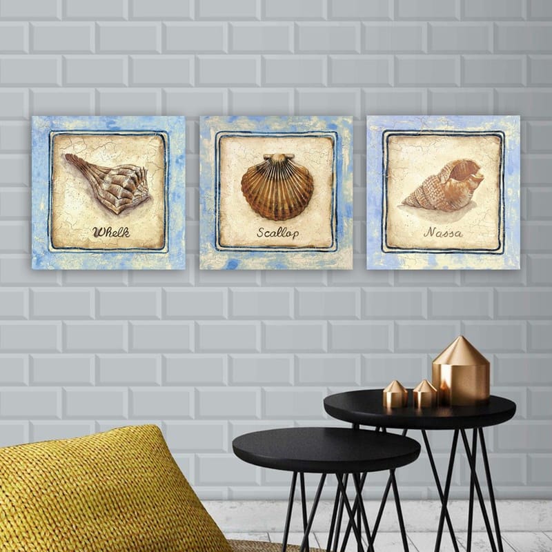 Dekorativ Canvasbilde 3-Deler 30x30 cm - Flerfarget - Innredning - Bilder & kunst - Lerretsbilder