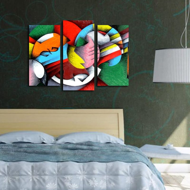 Dekorativ Canvasbilde 3-Deler 45x20 cm - Flerfarget - Innredning - Bilder & kunst - Lerretsbilder