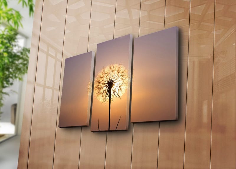 Dekorativ Canvasbilde 3-Deler 45x20 cm - Flerfarget - Innredning - Bilder & kunst - Lerretsbilder