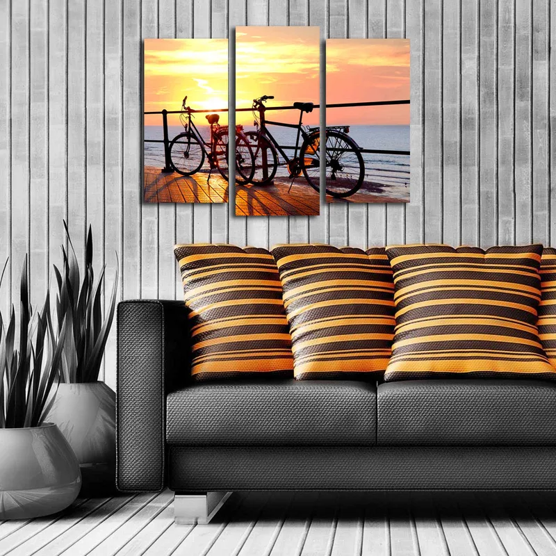 Dekorativ Canvasbilde 3-Deler 45x20 cm - Flerfarget - Innredning - Bilder & kunst - Lerretsbilder