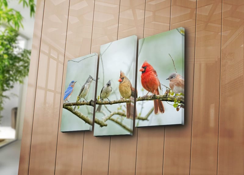 Dekorativ Canvasbilde 3-Deler 45x20 cm - Flerfarget - Innredning - Bilder & kunst - Lerretsbilder