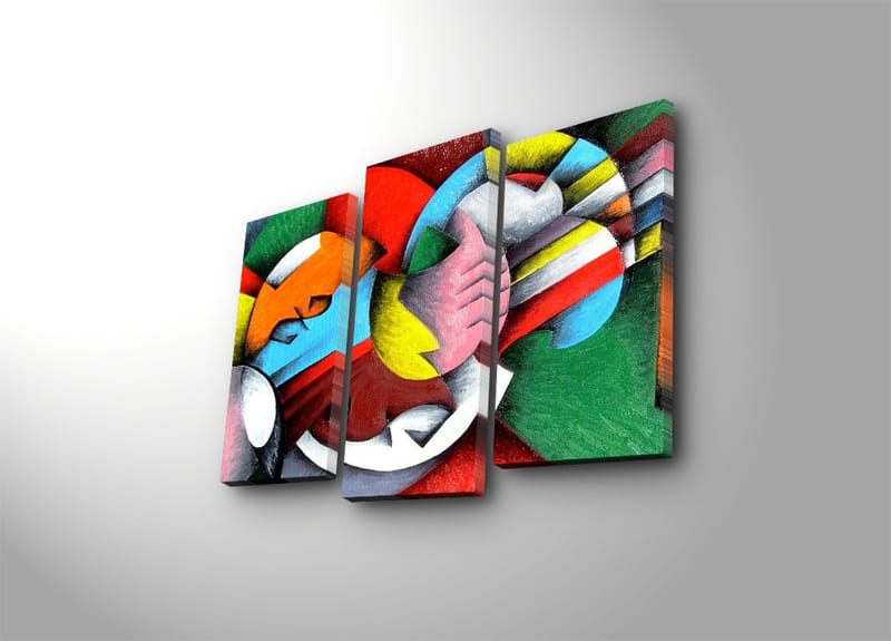Dekorativ Canvasbilde 3-Deler 45x20 cm, Flerfarget