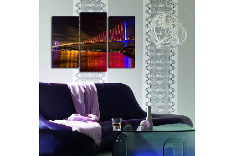 Dekorativ Canvasbilde 3-Deler 45x20 cm - Flerfarget - Innredning - Bilder & kunst - Lerretsbilder