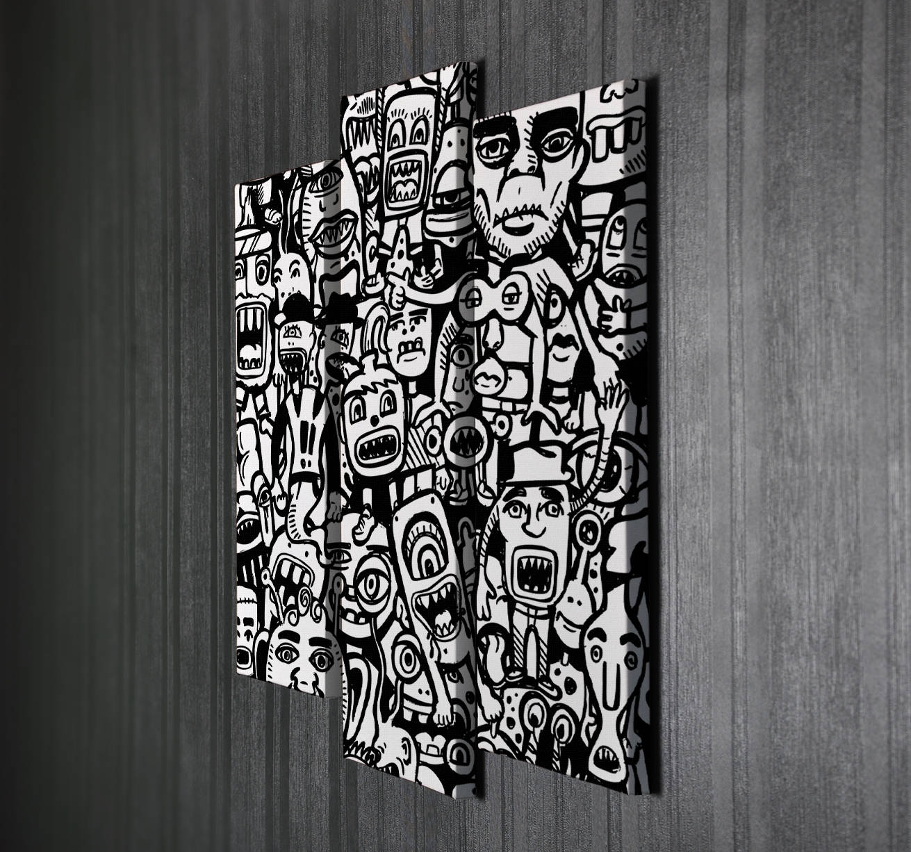 Dekorativ Canvasbilde 3-Deler 45x20 cm - Flerfarget - Innredning - Bilder & kunst - Lerretsbilder