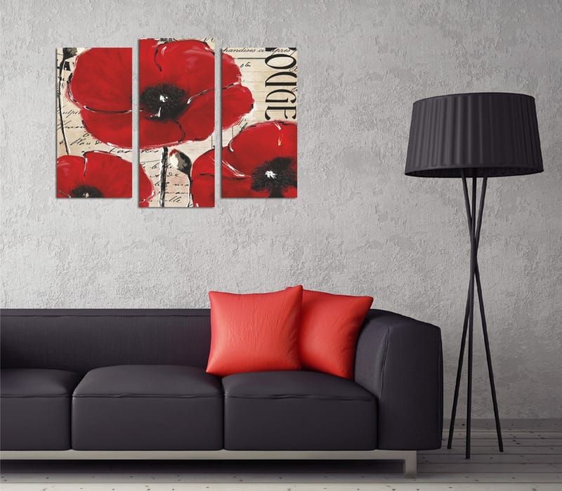 Dekorativ Canvasbilde 3-Deler 45x20 cm - Flerfarget - Innredning - Bilder & kunst - Lerretsbilder
