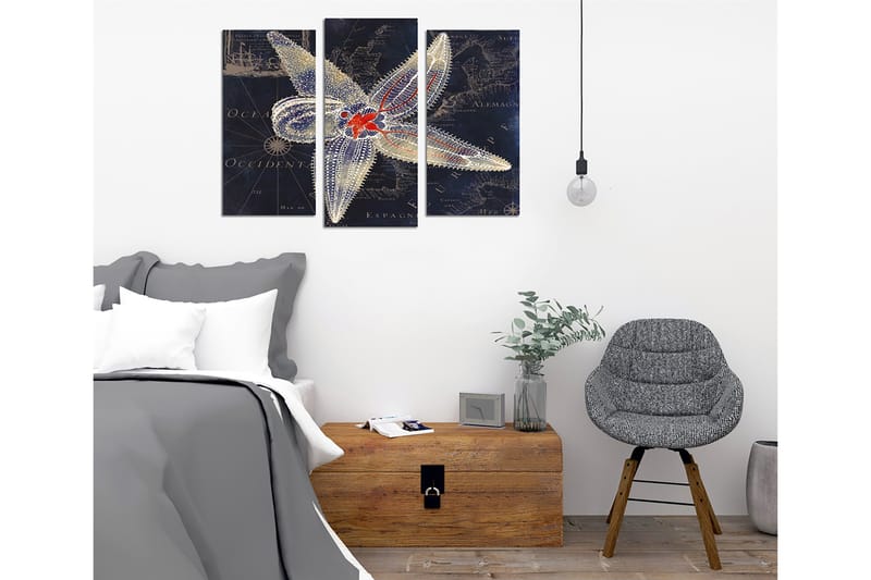Dekorativ Canvasbilde 3-Deler 45x20 cm - Flerfarget - Innredning - Bilder & kunst - Lerretsbilder