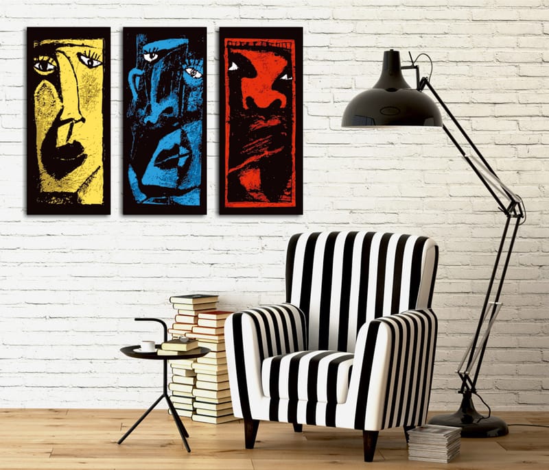 Dekorativ Canvasbilde 3-Deler 45x20 cm - Flerfarget - Innredning - Bilder & kunst - Lerretsbilder